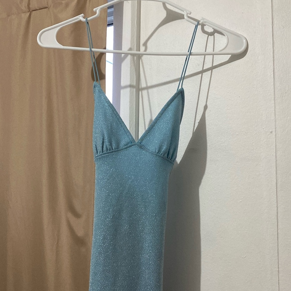Mini blue sparkle dress